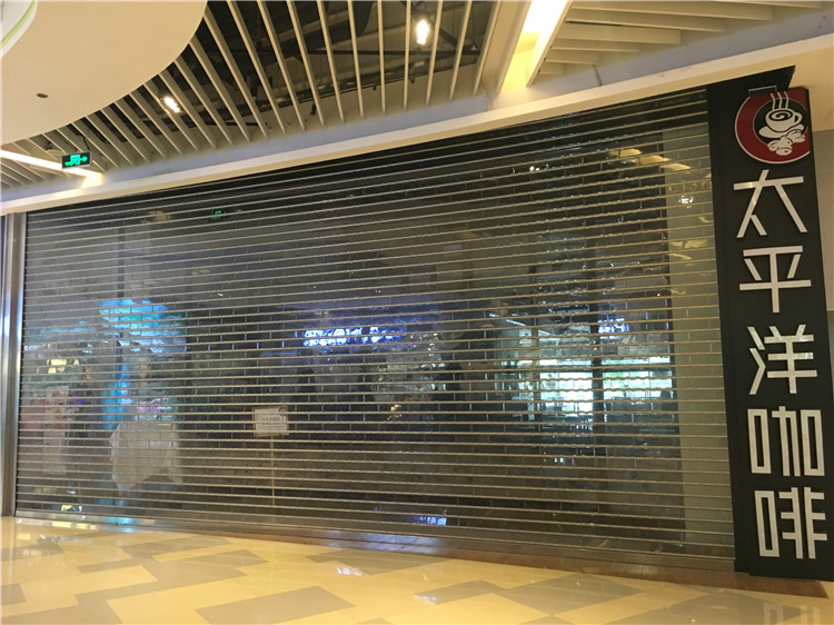 商場透明水晶卷閘門工程